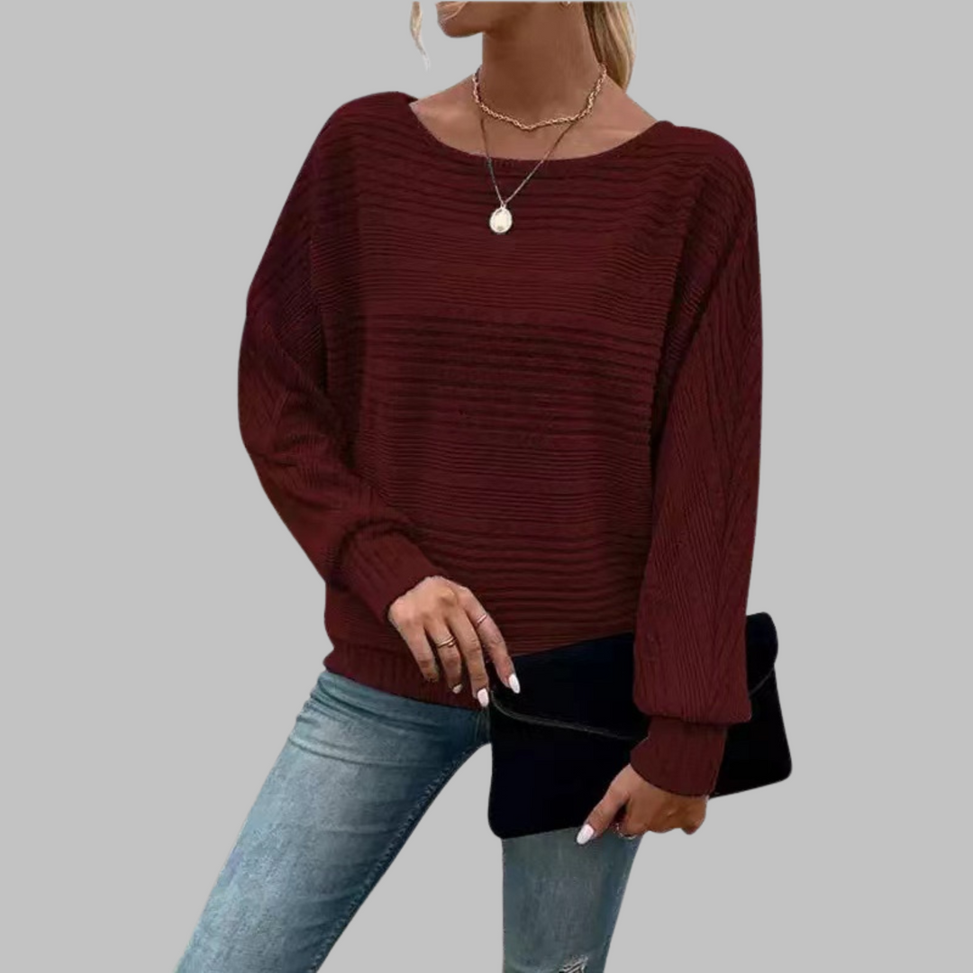 PERLITA™ - Casual Round Neck Long-Sleeve Top - Maison Léa &amp; Lou