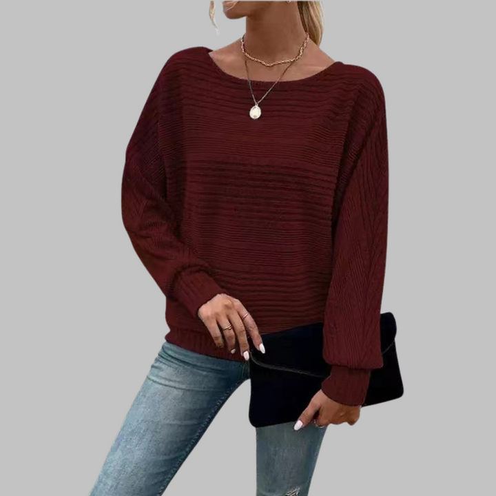 PERLITA™ - Casual Round Neck Long-Sleeve Top - Maison Léa &amp; Lou