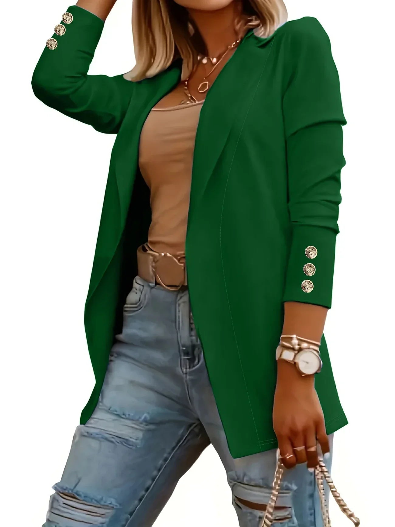 EMMA™ - Chic Open Front Jacket - Maison Léa & Lou