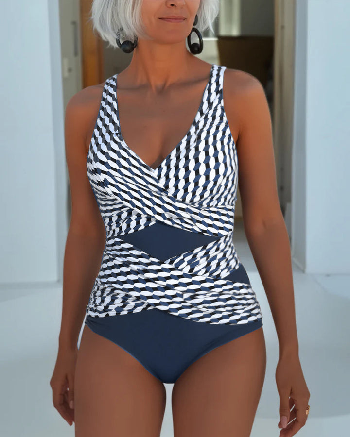 Ashley™ | Swimsuit with Cross Over Design for Resort Casual Wear - Maison Léa &amp; Lou
