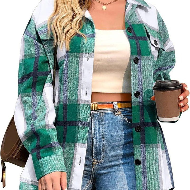BRIGID™ - Stylish Plus-Size Shacket - Maison Léa &amp; Lou