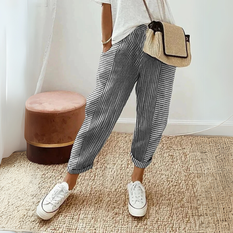 FLORIANE™ - Relaxed Boho Stripe Pants - Maison Léa &amp; Lou