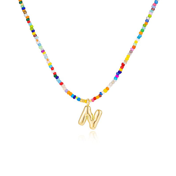 MACY™ - Colorful Bubble Letter Necklace - Maison Léa &amp; Lou