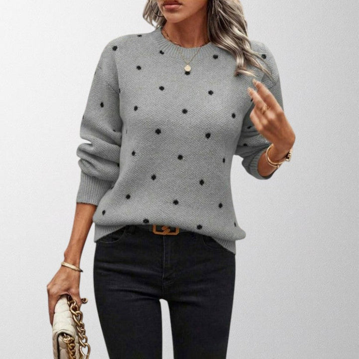 Grace – Polka Dot Knitted Sweater