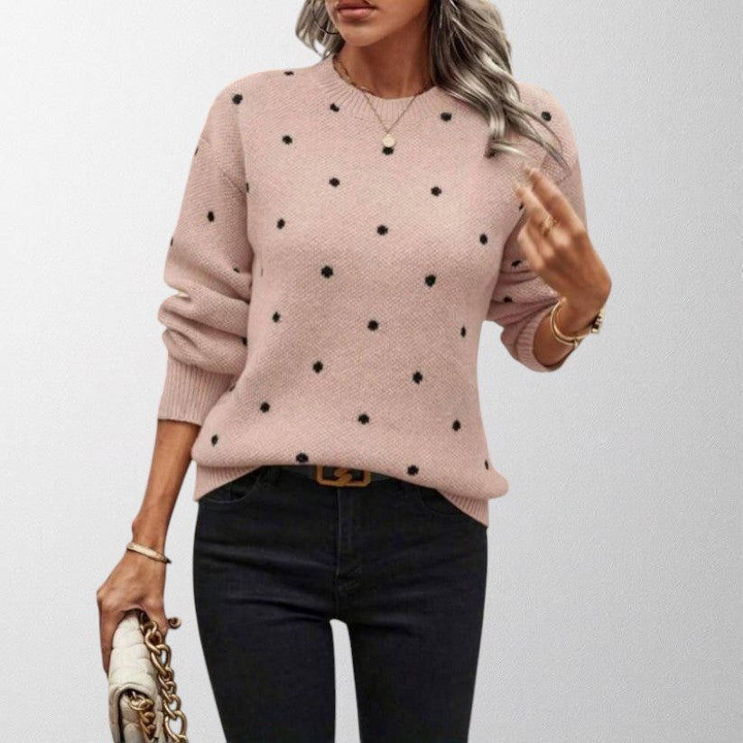 Grace – Polka Dot Knitted Sweater