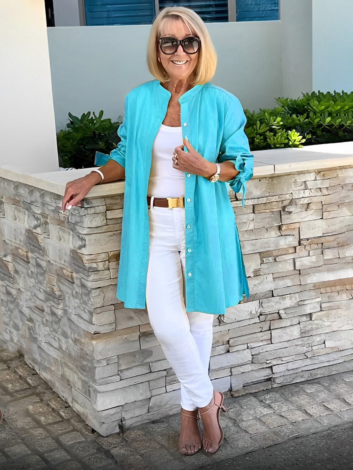 CÉLINA™ - Classy Long Shirt Jacket - Maison Léa &amp; Lou