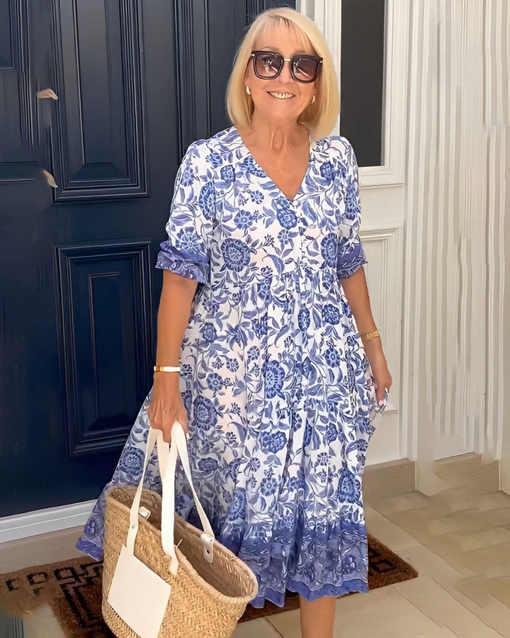 Madison | Graceful V-Neck Floral - Maison Léa &amp; Lou