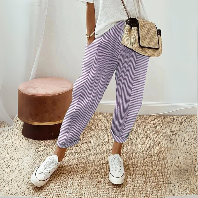 FLORIANE™ - Relaxed Boho Stripe Pants - Maison Léa &amp; Lou