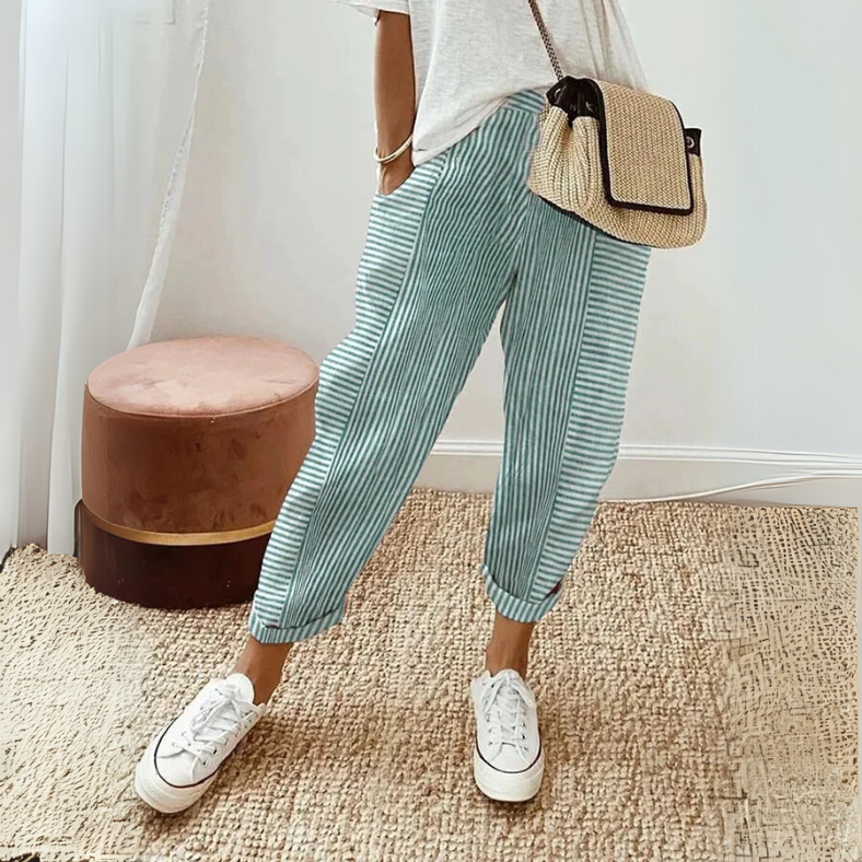 FLORIANE™ - Relaxed Boho Stripe Pants - Maison Léa &amp; Lou