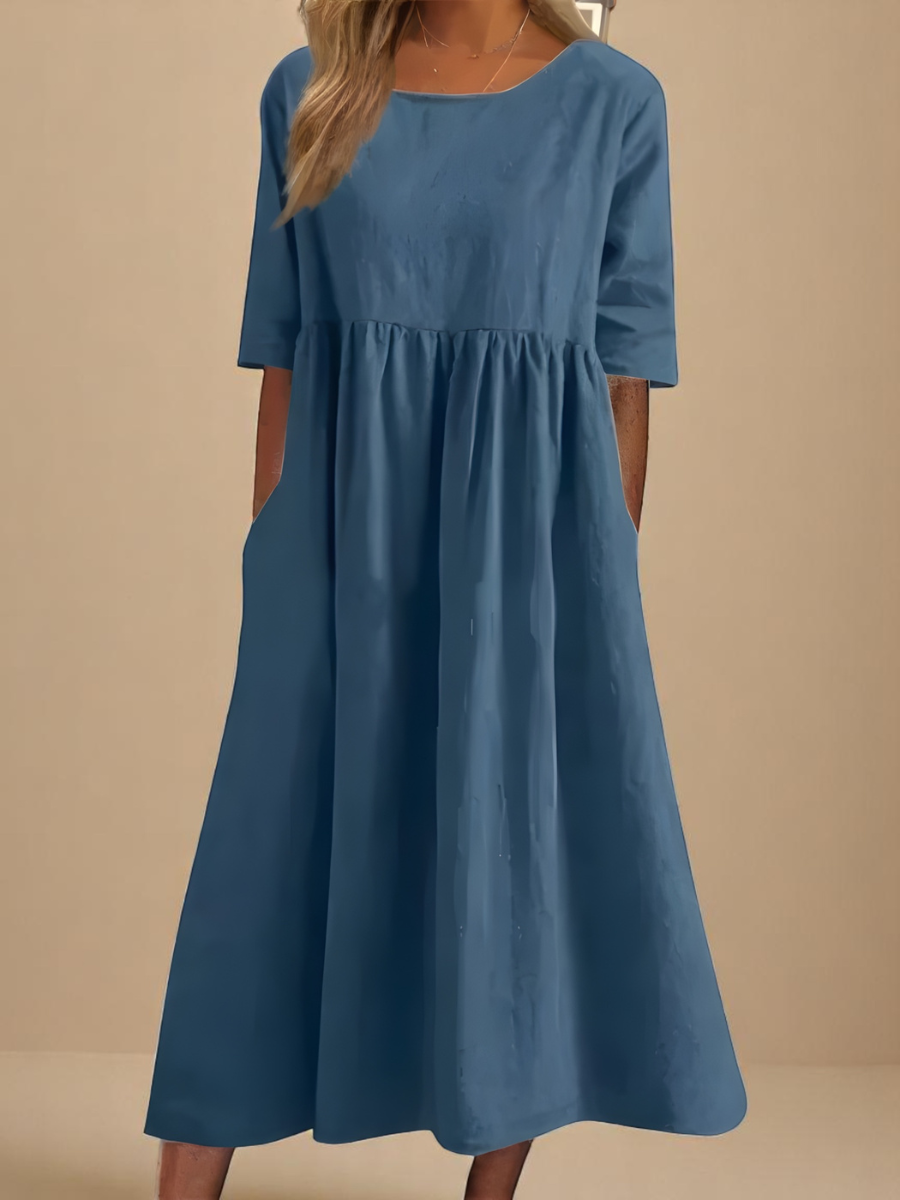 Miranda™ | Classic Mid Sleeve Dress - Maison Léa & Lou