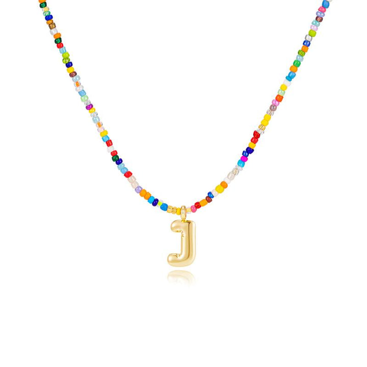MACY™ - Colorful Bubble Letter Necklace - Maison Léa &amp; Lou