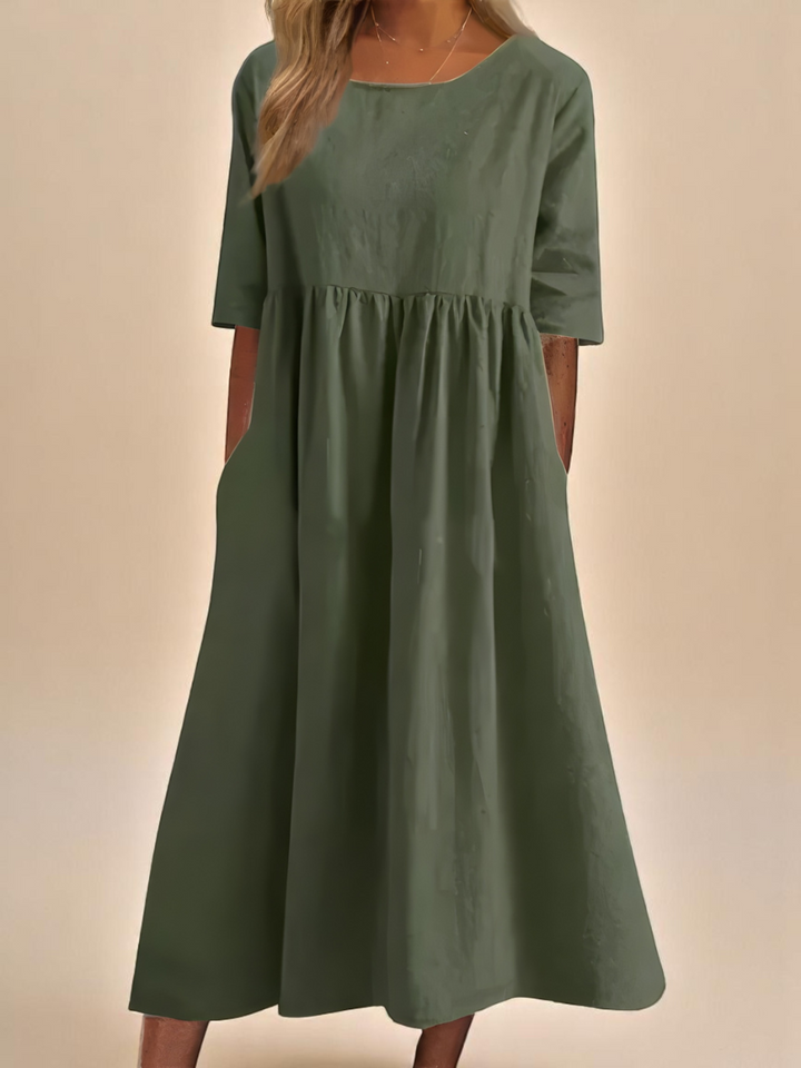 Miranda™ | Classic Mid Sleeve Dress - Maison Léa &amp; Lou
