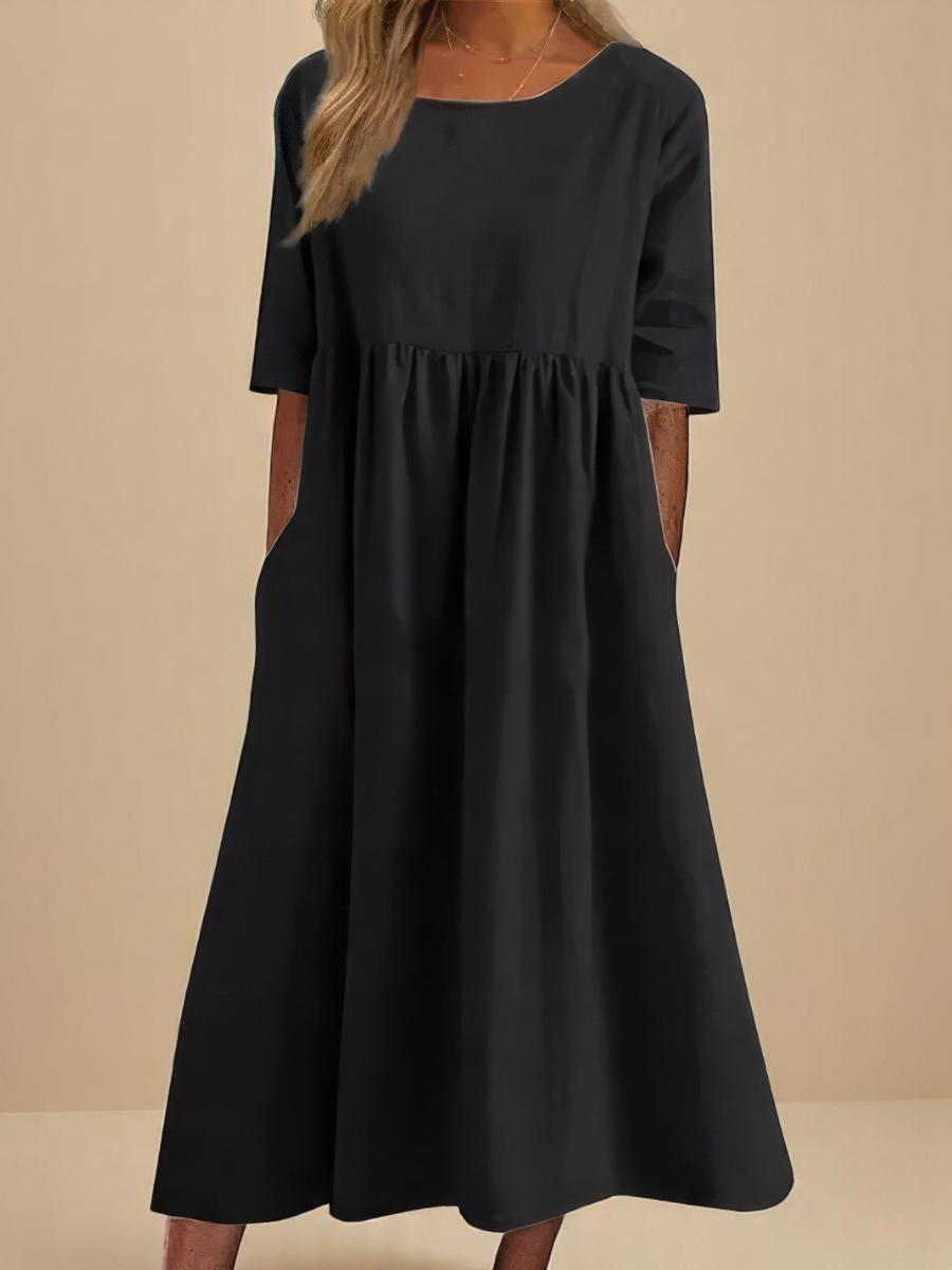 Miranda™ | Classic Mid Sleeve Dress - Maison Léa &amp; Lou