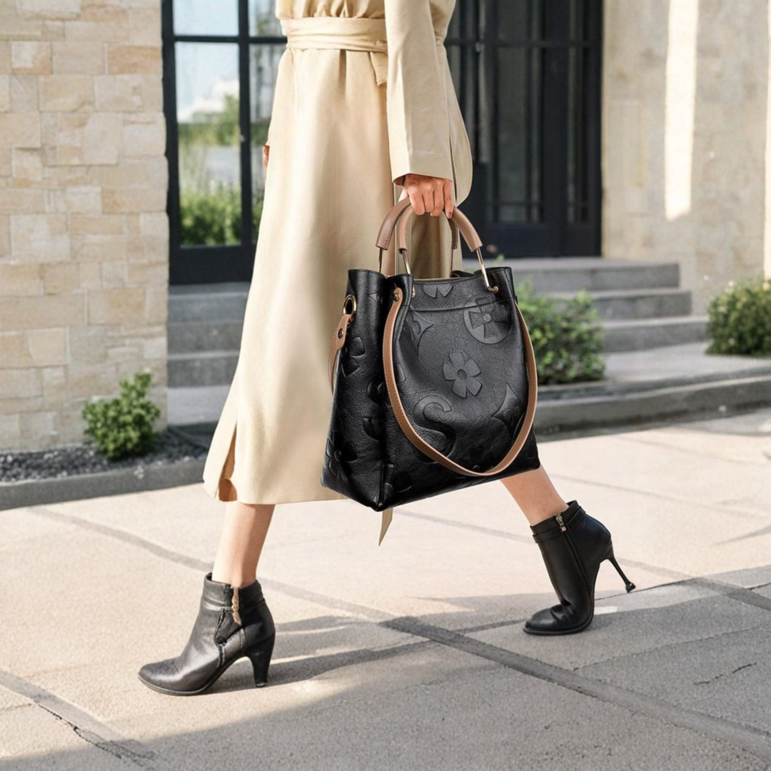 SAYALA™ - Classy Fashionable Floral Embossed Handbag and Crossbody Bag - Maison Léa & Lou