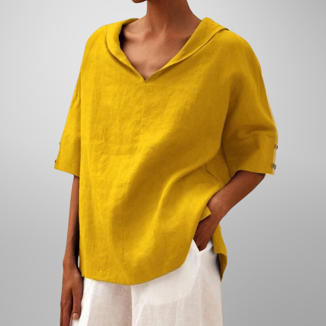 LUCY™ – Cotton Loose-Fitting Blouse - Maison Léa &amp; Lou