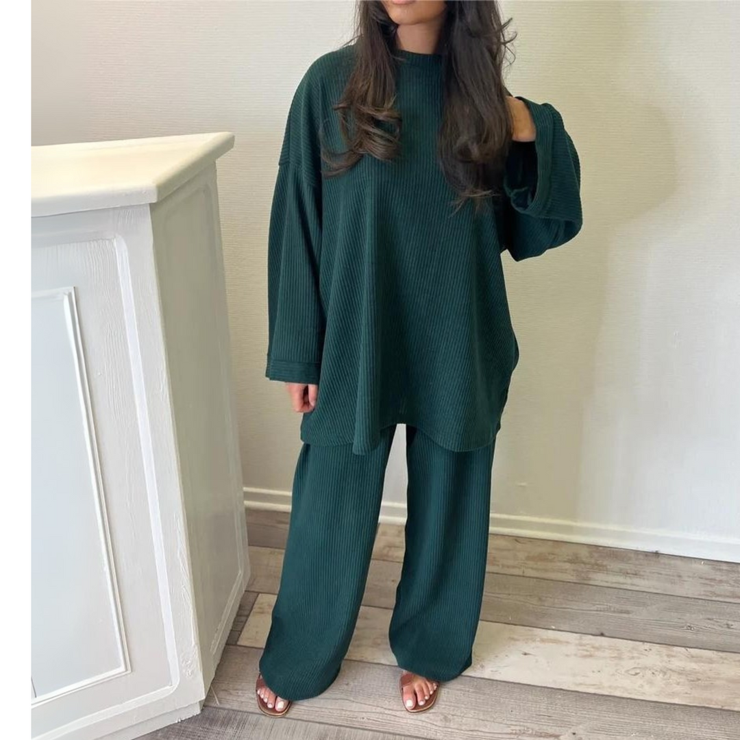 UNI™ - Casual Loose Top and Wide Leg Pants Set