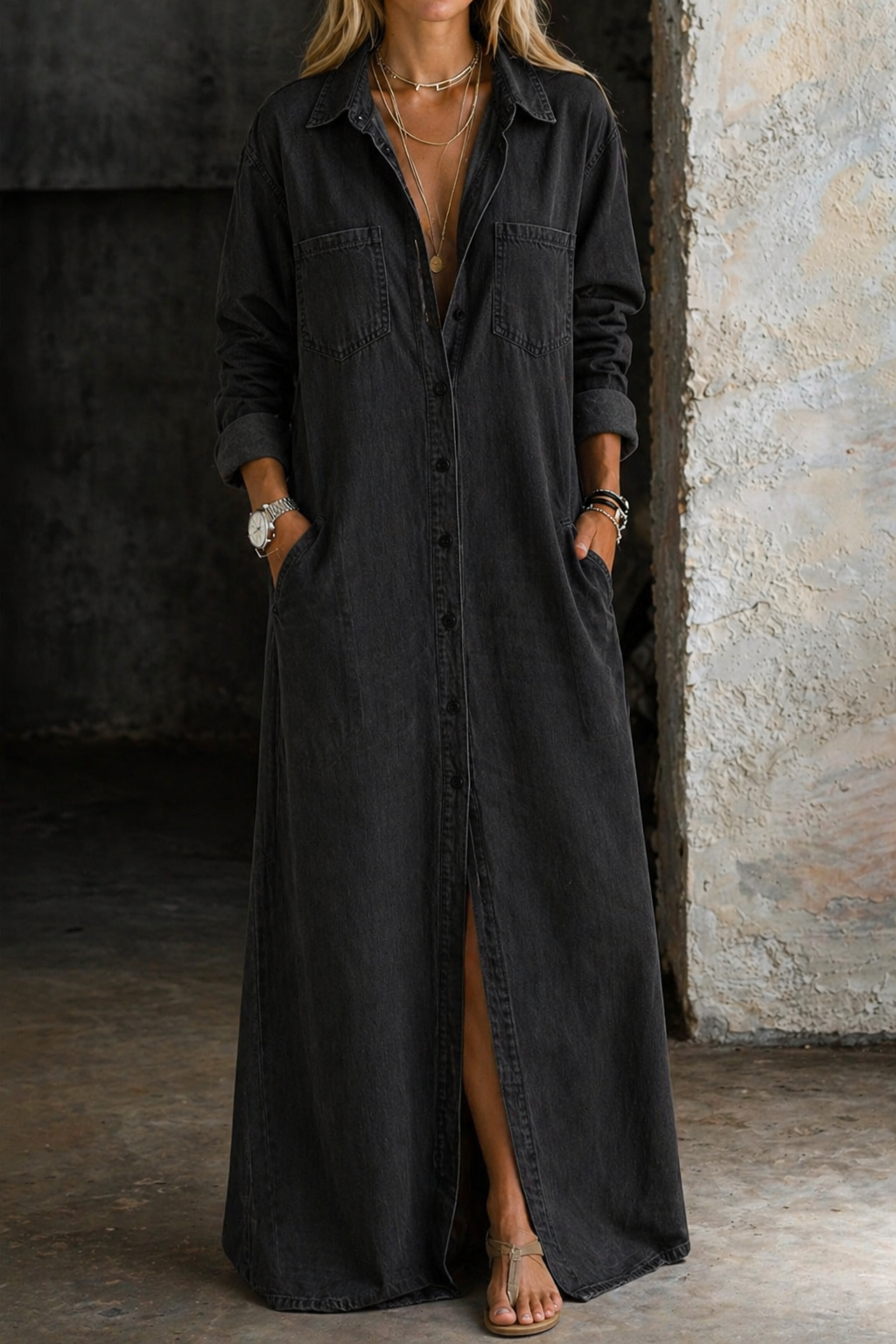 Delana | Button Down Dress - Maison Léa &amp; Lou