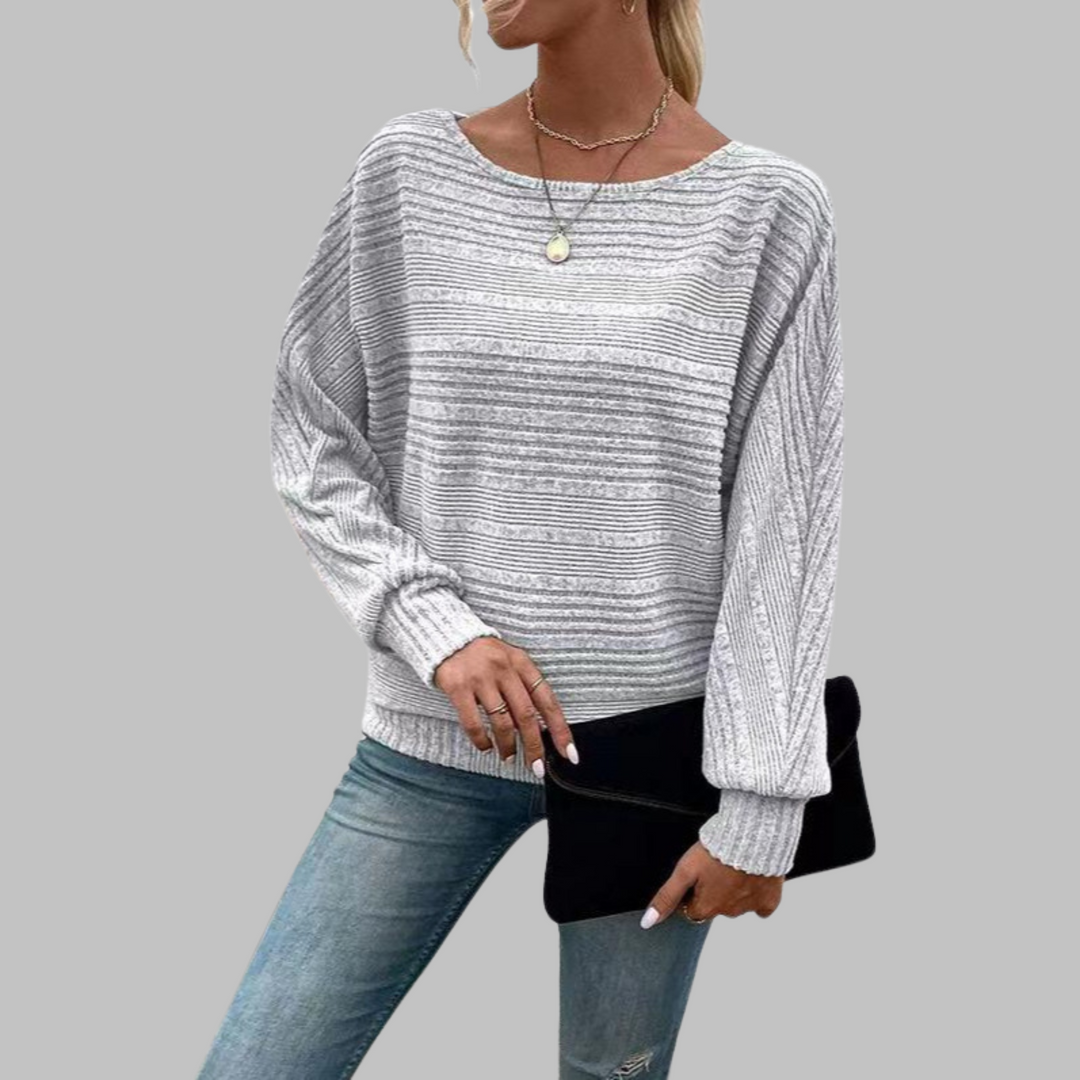 PERLITA™ - Casual Round Neck Long-Sleeve Top - Maison Léa &amp; Lou