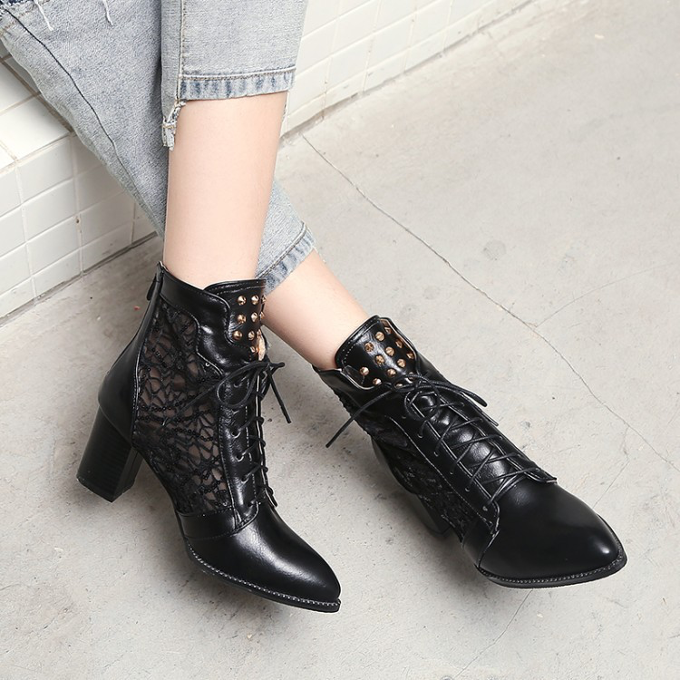Patricia | Refined Lace-Up Heeled Boots - Maison Léa &amp; Lou