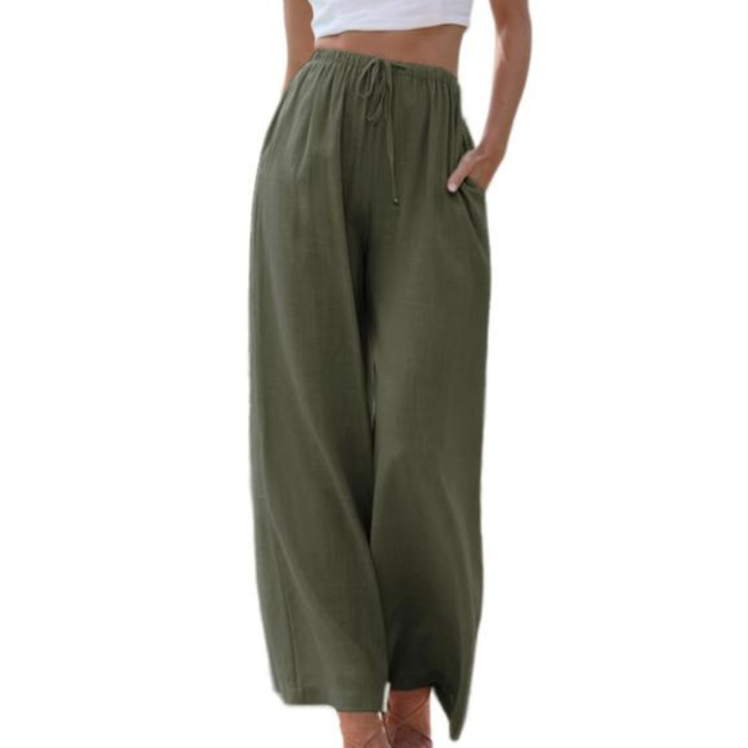 MARIANNE™ – Casual Summer Wide Leg Trousers - Maison Léa &amp; Lou
