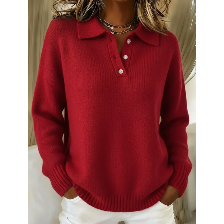 Bettina | Relaxed Collared Jumper - Maison Léa &amp; Lou