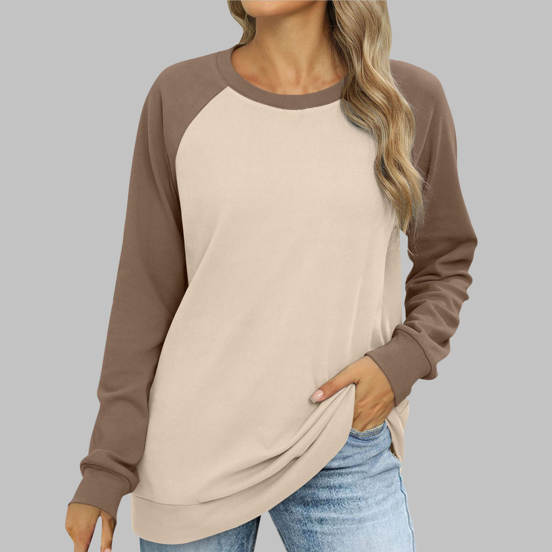 LHANTEL™ - Casual Round Neck Long Sleeve Sweatshirt - Maison Léa & Lou