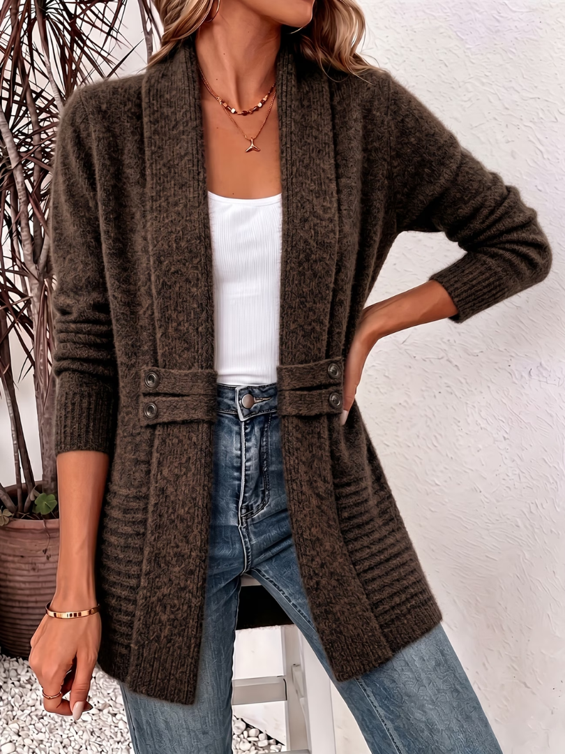 Aurelia | Relaxed Open-Front Cardigan - Maison Léa &amp; Lou