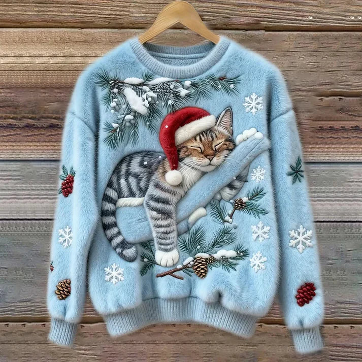 Noemie™ | Holiday Cat Plush Sweater - Maison Léa &amp; Lou