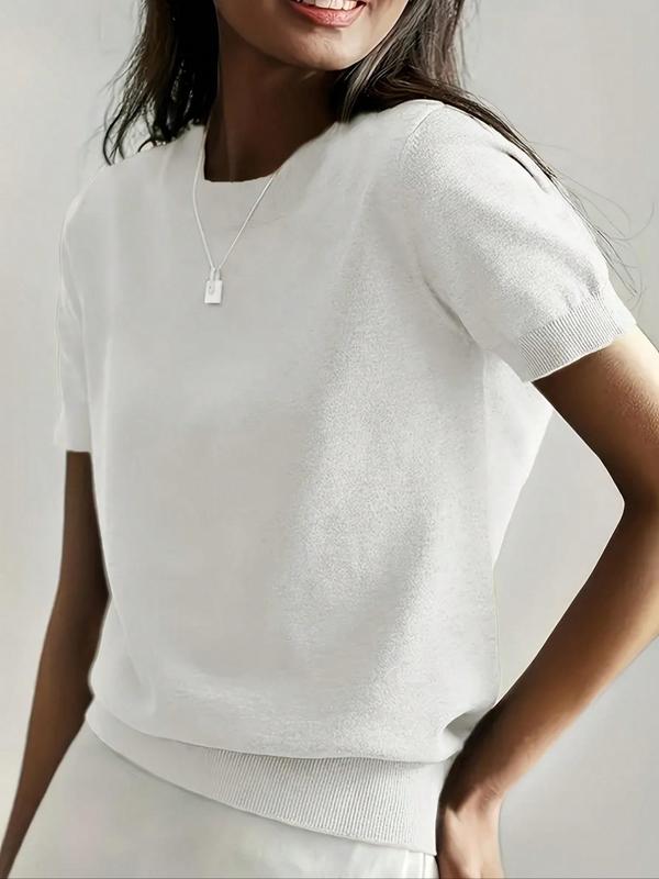CIELA™ – Lightweight Short Sleeve Crewneck Pullover Top - Maison Léa &amp; Lou