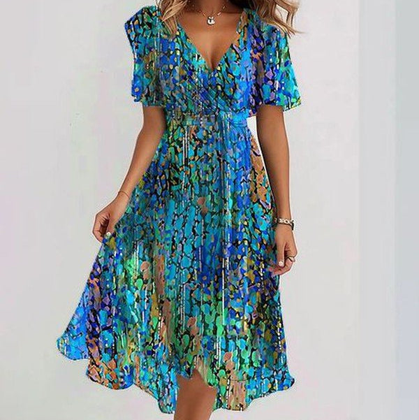 Zoey | Breezy Blue Midi Dress - Maison Léa &amp; Lou