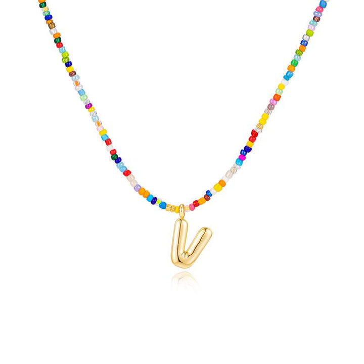 MACY™ - Colorful Bubble Letter Necklace - Maison Léa &amp; Lou