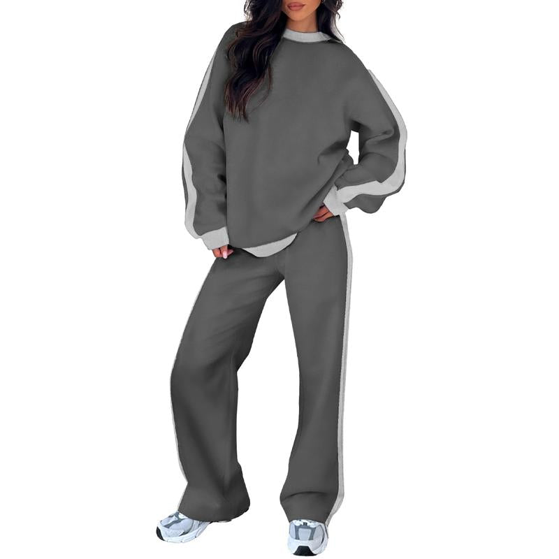 SANDI™ - Comfortable 2-Piece Lounge Set Sweatshirt &amp; Straight Leg Pants - Maison Léa &amp; Lou