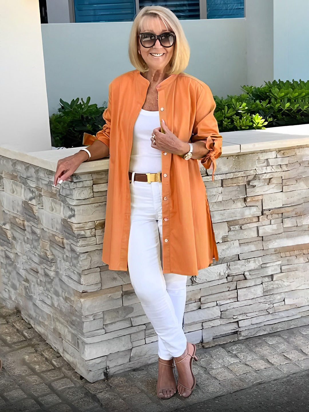 CÉLINA™ - Classy Long Shirt Jacket - Maison Léa &amp; Lou