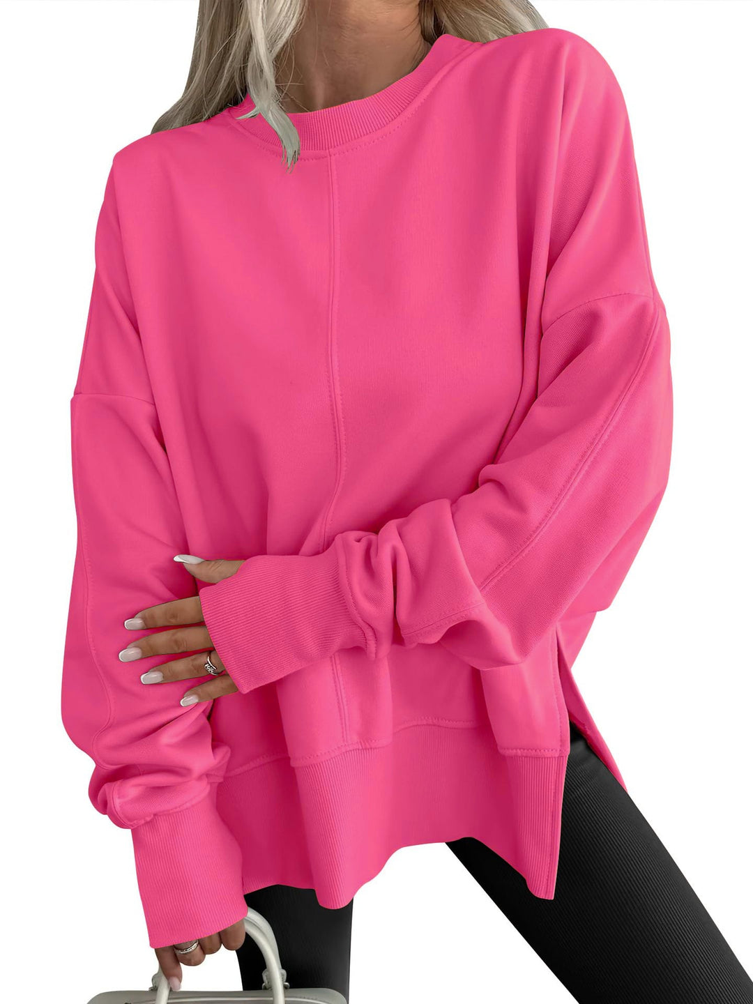 GWEN™ - Comfy Oversized Long Sleeve Sweatshirt - Maison Léa &amp; Lou
