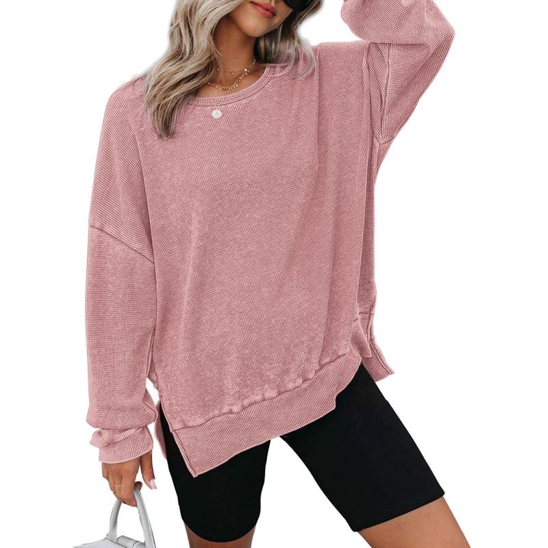 THALIENE™ - Casual Oversized Crewneck Long Sleeve Sweatshirt - Maison Léa &amp; Lou