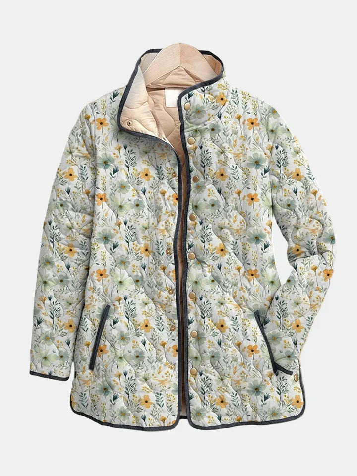 Nola | Delightful Floral-Printed Quilted Jacket - Maison Léa &amp; Lou