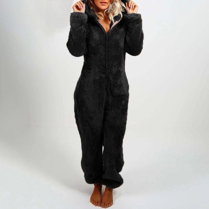 LUMI™ - Comfy Zipper Hooded Long Sleeve Plush Pajama Jumpsuit - Maison Léa &amp; Lou