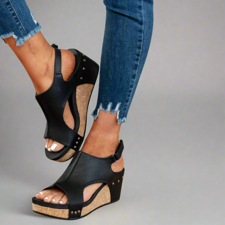 LUARYA™ - Everyday Comfort Cork Wedge Sandals - Maison Léa &amp; Lou