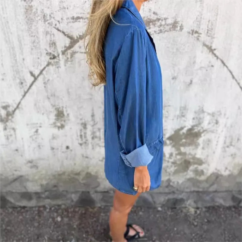 Mireia™ | Effortless Denim Blazer - Maison Léa &amp; Lou