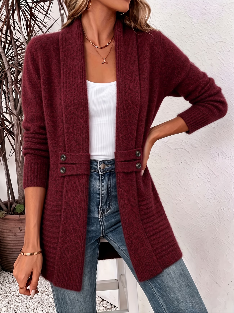 Aurelia | Relaxed Open-Front Cardigan - Maison Léa &amp; Lou