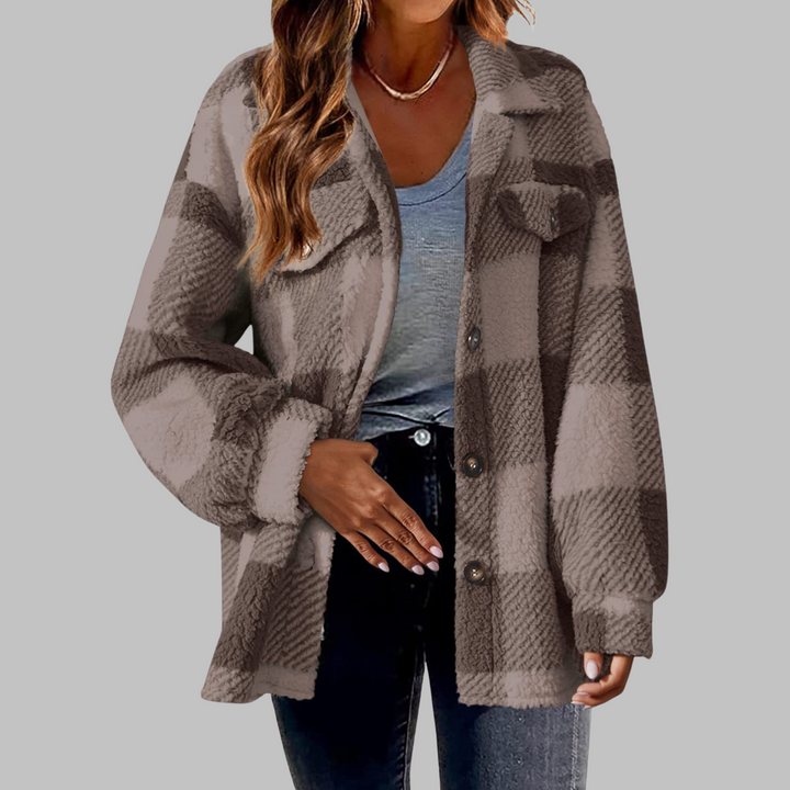 ERMI™ - Casual Plaid Button Down Long Sleeve Jacket - Maison Léa &amp; Lou