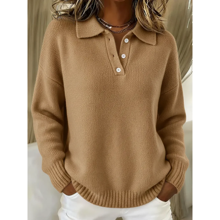 Bettina | Relaxed Collared Jumper - Maison Léa &amp; Lou