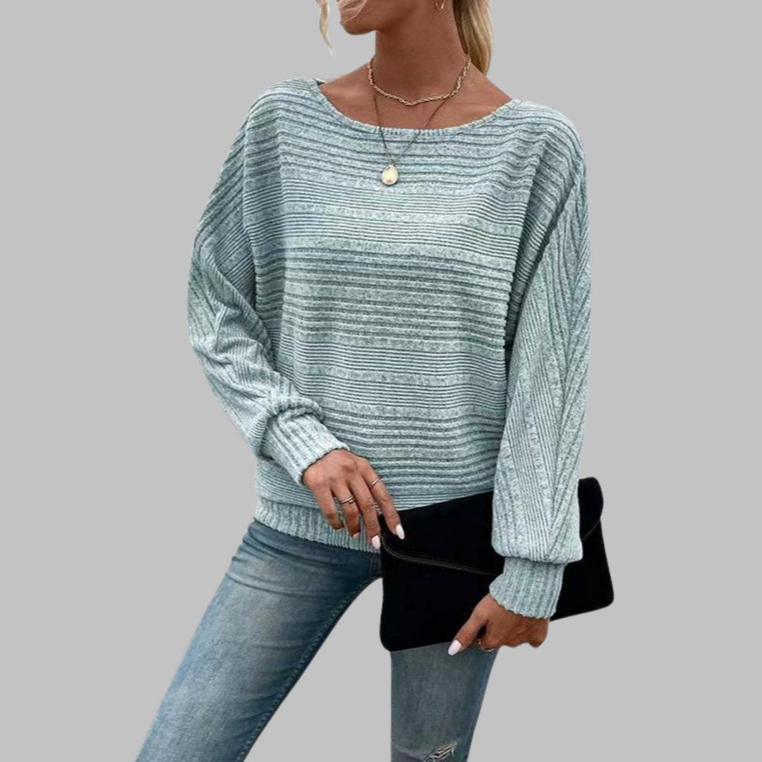 PERLITA™ - Casual Round Neck Long-Sleeve Top - Maison Léa &amp; Lou