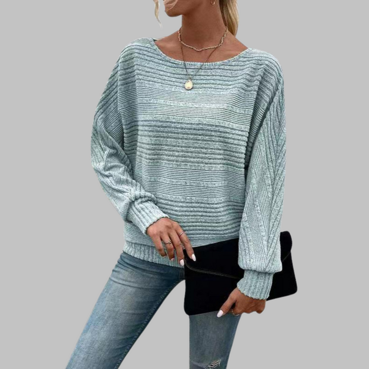 PERLITA™ - Casual Round Neck Long-Sleeve Top - Maison Léa &amp; Lou