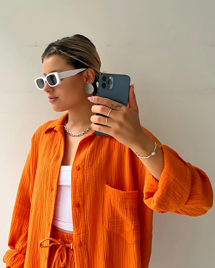 VERA™ – Modern Button-Up Shorts Set - Maison Léa &amp; Lou