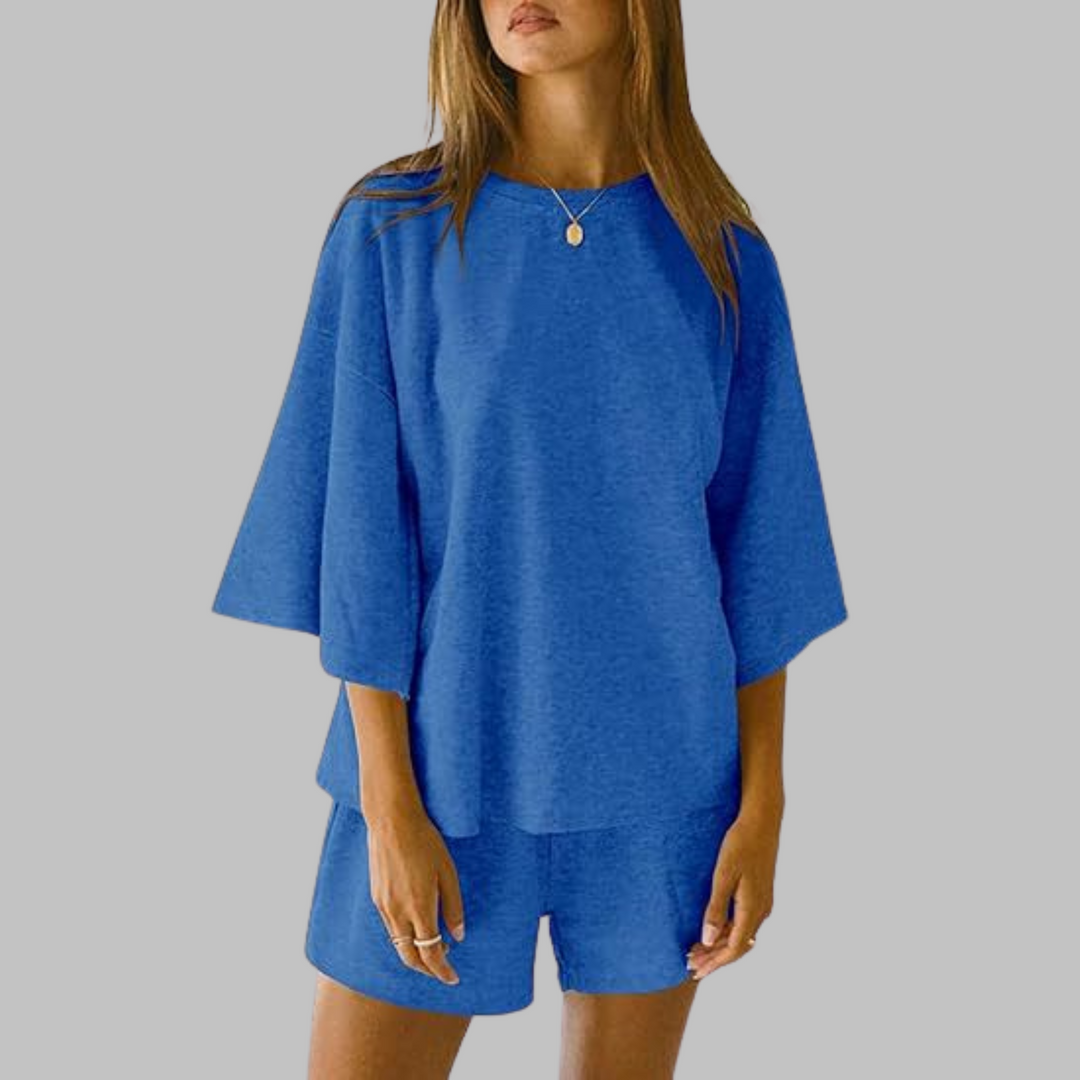 TIYA™ - Casual Top and Shorts Lounge Set - Maison Léa & Lou