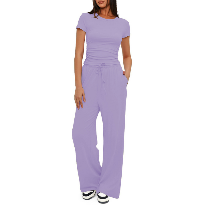 GLORIA™ – Cozy Bell Bottom Loungewear Set - Maison Léa &amp; Lou