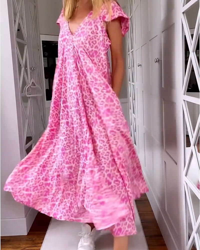 Victoria | V-Neck Maxi Dress - Maison Léa &amp; Lou
