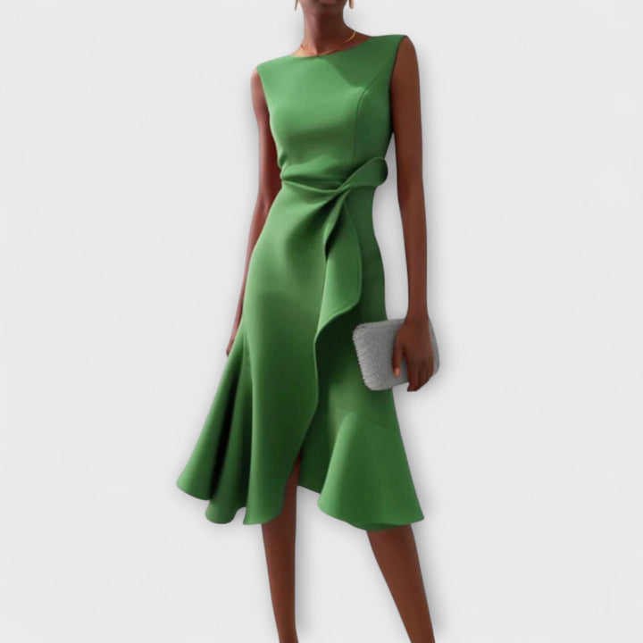 MARISSA™ –  Elegant Wrap-Style Sleeveless Dress - Maison Léa &amp; Lou