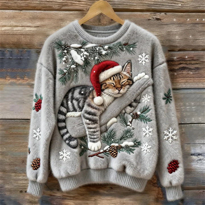 Noemie™ | Holiday Cat Plush Sweater - Maison Léa &amp; Lou